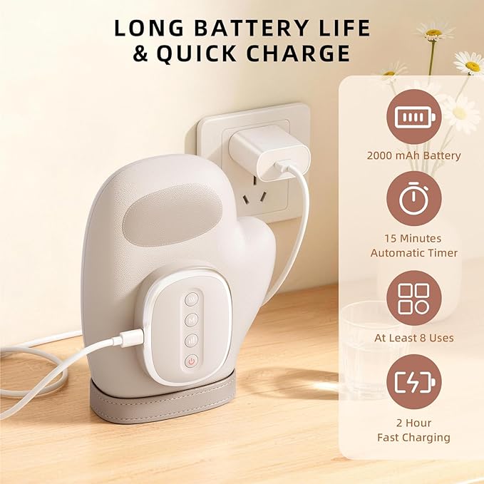 Cordless Hand Massager with Heat and Compression for Arthritis Carpal Tunnel 3 Massage Modes 3 Heating Levels 5 Intensities Hand Massage Helps Soothe Hand Fatigue Gift for Women Men