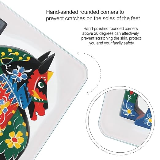 Runner Swedish Dala Horse Folk Weight Scale Large Bathroom Scales Digital Weight with Bright LED Display Non Slip Automatic Weighing Scale Fashion Weighing Machine for Body