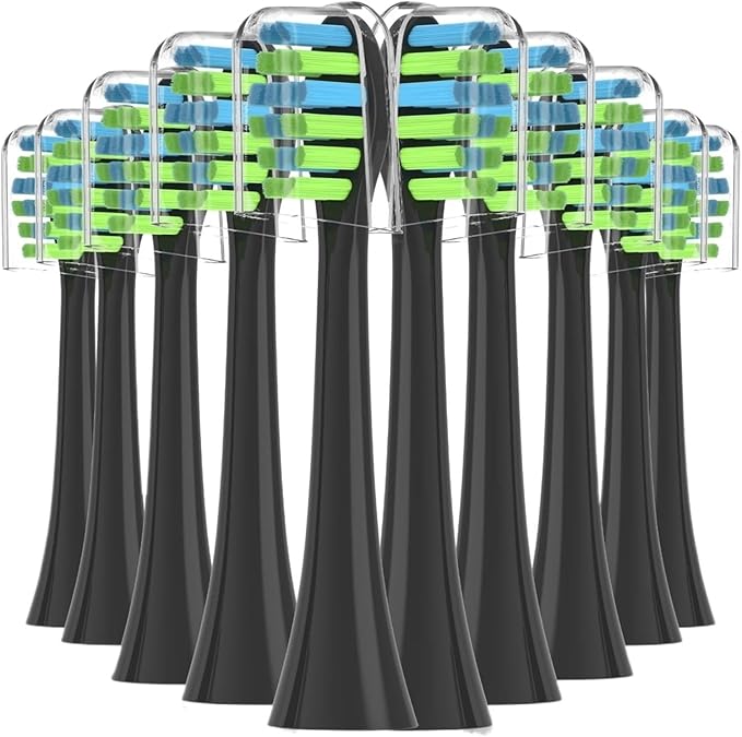 Replacement Toothbrush Heads with Covers for 7am2m AM101/AM105 Electric10 Pack(White)