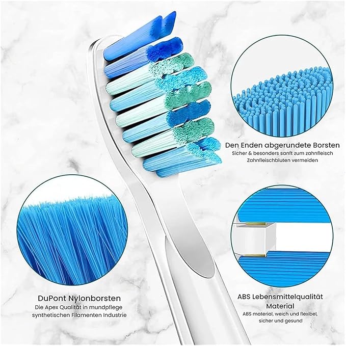 10 Pcs Toothbrush Head Compatible for FW-507/508/515/551/917/959/2011/D1/D3/D7(Orange)