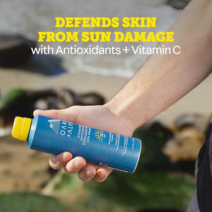 Oars + Alps SPF 70 Face &amp Body Broad Spectrum Sunscreen Spray | Fast-Absorbing Lightweight Non-Greasy Hawaii Reef Act 104 Compliant Water-Resistant Octinoxate + Oxybenzone Free 6 Oz 2 Pack