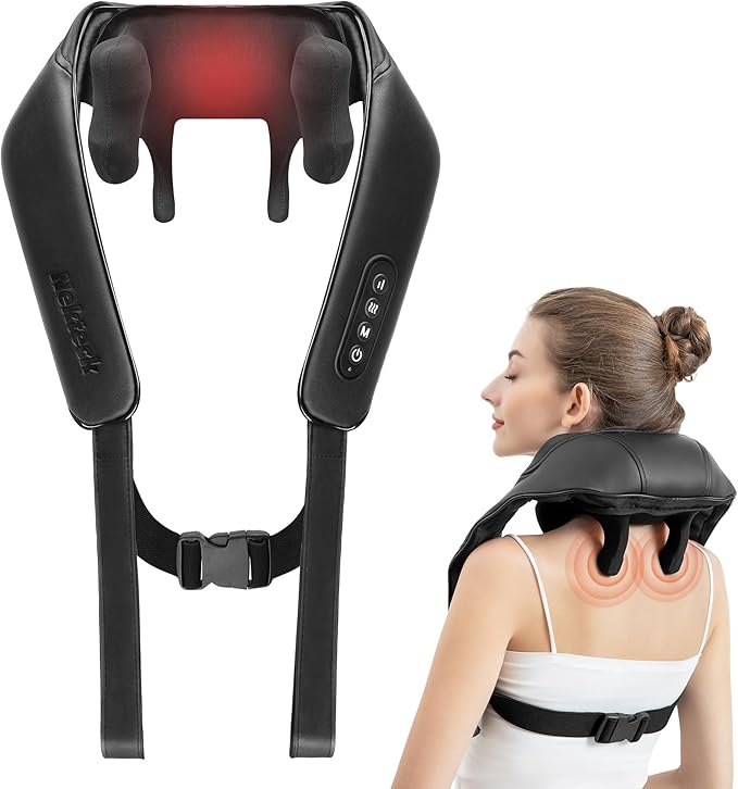 Nekteck Shiatsu Neck and Back Massager with Soothing Heat