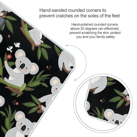 Energy Saving Scale Bathroom Weighing Scale Smart Scale for Body Weight Digital Leaves Flowers Cartoon Koala