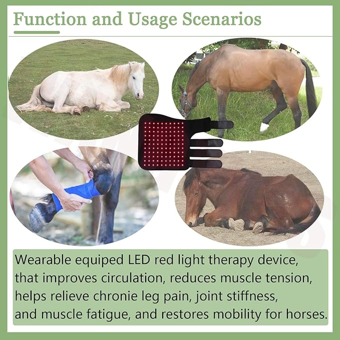Red Light Therapy Device for Horse Leg Pain Relief LED Belt for Muscle and Joint Pain Relief ()