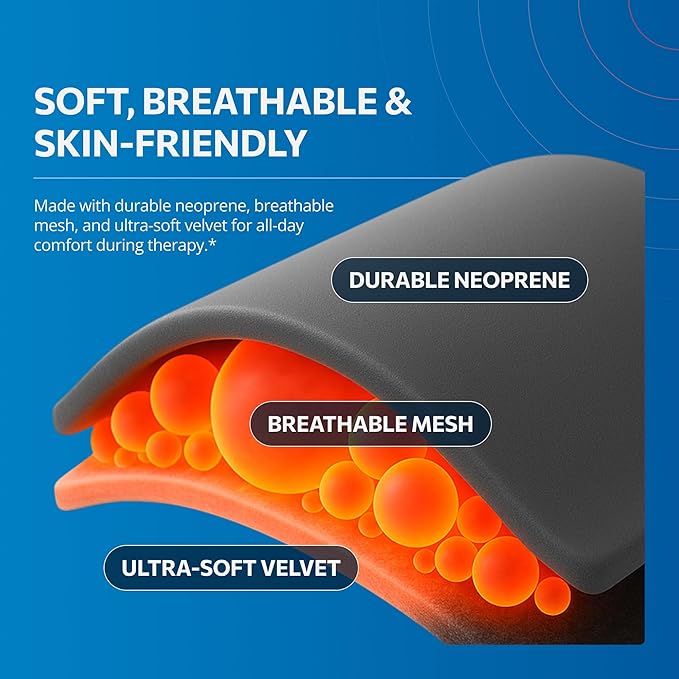 EMSense Triple Therapy Foot Massager | 3 in 1 Cordless &amp Portable Massager with 3 Vibration Modes &amp 3 Heat Levels - 1 Pack