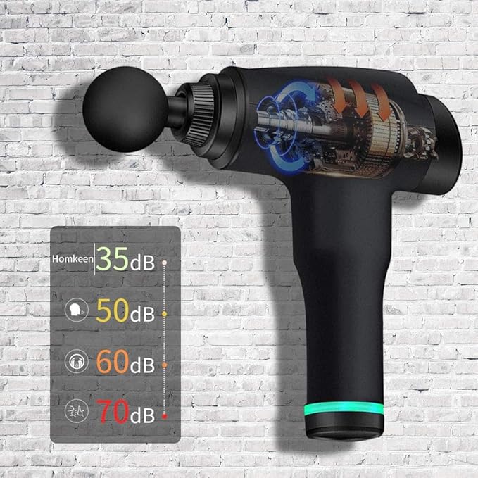 Massage Gun Muscle Massager Professional Deep Tissue Massage Gun with 5 Massage Heads 6 Speed High-Intensity Vibration Rechargeable Massage Gun for Gym Office Home Post-Workout Pain ReliefB