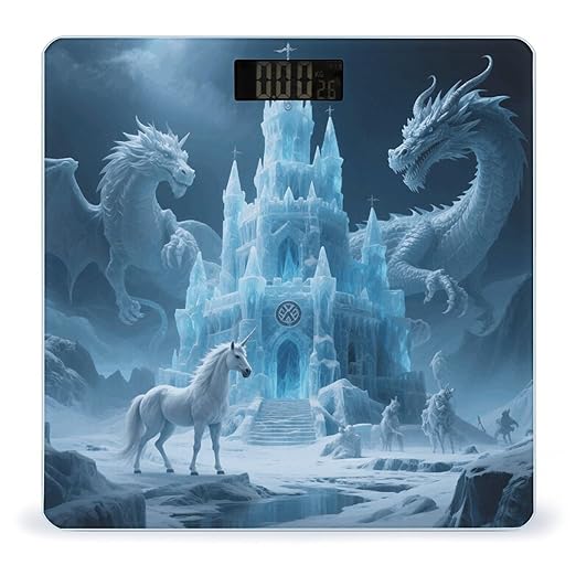 Cold Castle Weight Scale Large Digital Bathroom Scales with Bright LED Display Non Slip Digital Scale and Step On Fashion Weighing Machine for Body