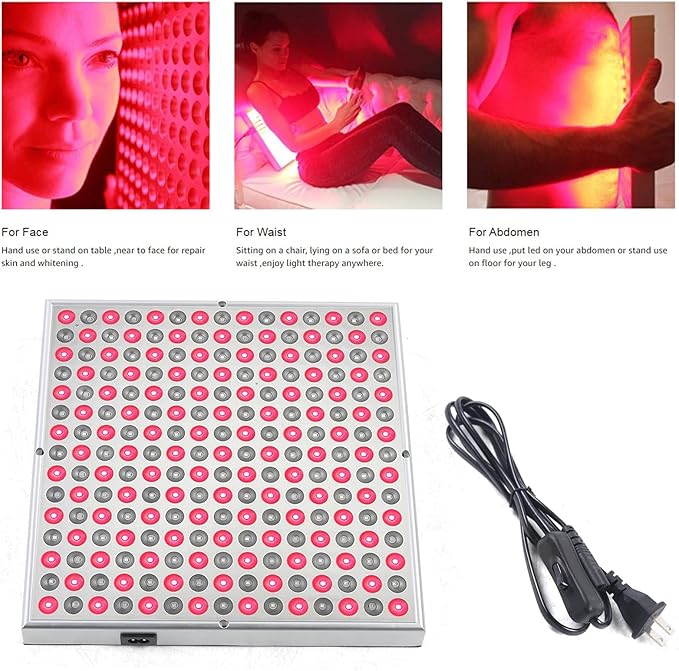 Red Light Therapy for Body Face45W LED Panel Deep 660nm and Near-Infrared 850nm Light Combo for Skin Beauty Infrared Light Therapy Panel Lamp with Stand