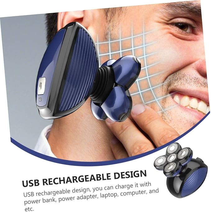 Electric Beard Trimmer Head Shaver Machine Men Shaved Head Machine USB Shaver Barber Clippers Mens Beard Trimmer