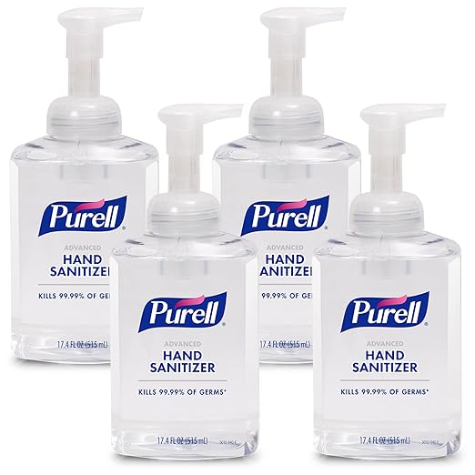 Purell Advanced Hand Sanitizer Foam Clean Scent 17.4 fl oz Table Top Pump Bottle (Pack of 4) - 5010-04