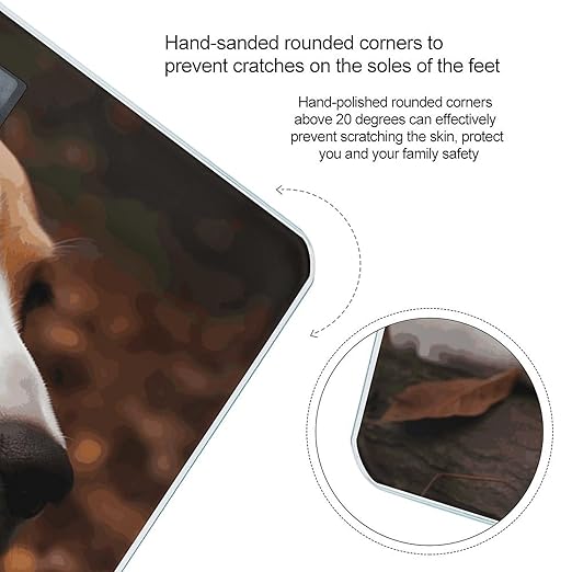 Digital Bathroom Scale for Body Weight Scale with Bright LCD Display High Accuracy Step-On Technology Auto On/Off Cute Beagle Digital Scales 400 Lbs /180kg