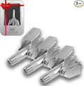 Stainless Steel Manual Nose Hair Trimmer for Men and Women | Manual Nose and Ear Hair Trimmer | Nose Clippers 360° Rotating Hair Trimmers | Washable Nosehair Remover - Pack of 3