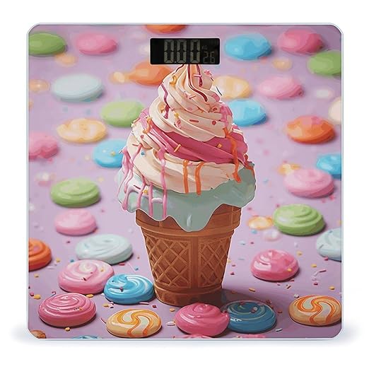 Many Colored Ice Cream Scale for Body Weight Smart Scales Digital Bathroom Scale High Precision Weighing Scales with Large Display Weighing Machine for People