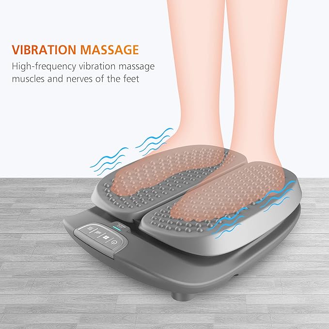 Snailax Vibration Foot Massager with HeatRemote ControlAdjustable Vibration Speed Electric Massager Machine for CirculationPlantar Fasciitis Pain