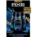 AXE Fine Fragrance Collection Premium Deodorant Body Spray Blue Lavender (3 Ct)