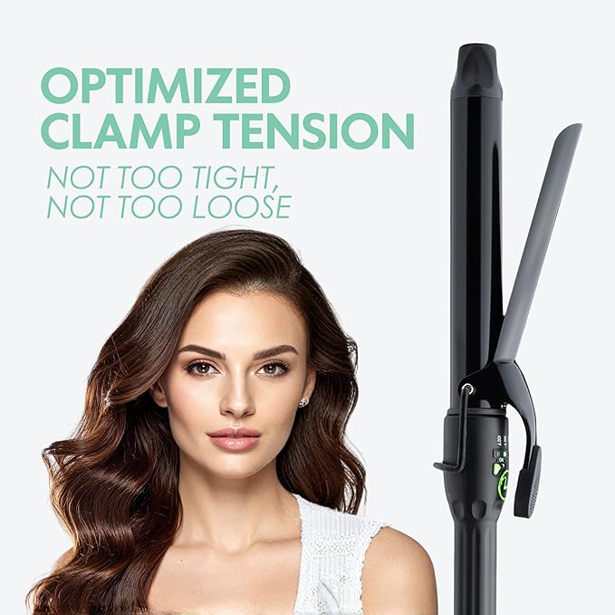 MINT REVAMP X-Long Curling Iron – 1.25 Inch | Updated Design with Faster Heat Optimized Clamp Tension &amp Improved Comfort