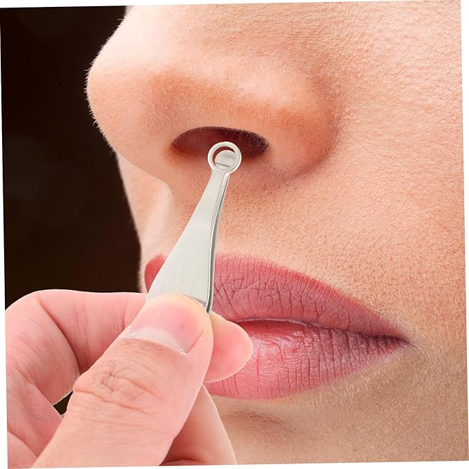 Beaupretty 3pcs Nasal Hair Trimmer Kit Rounded Tip Scissors and Tweezer Tool for Precise Grooming Construction Safe and Painless Nose Hair Removal Portable for Home and Travel Use