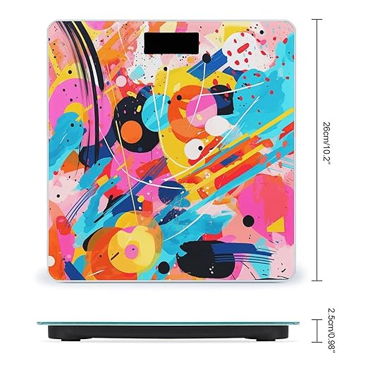 Pop Art Style Scale for Body Weight Digital Bathroom Scale Accurate Smart Weight Scales with Large Display Weighing Machine High Precision Scales