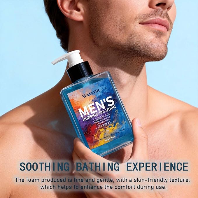 MAYLOR Men’s Intimate Wash pH Balanced Plant-Based Formula for Sensitive Skin Gentle Hydrating Cleanser with Long-Lasting Freshness Daily Body Wash (1)