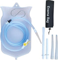 Deepdeem Clear Silicone Enema Bag Kit – 2 Quart Reusable Colon &amp Detox Care System with 6.75ft Hose &amp 7 Tips Non-Toxic Home Colonic Kit for Men &amp Women (Coffee/Water Compatible)