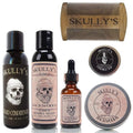 Skully's Ultimate Backwoods Beard Care Kit (Woodsy Eucalyptus Cedar wood Fir needle and Dark patchouli Scent) - Beard Oil Beard Balm Beard Comb Beard Conditioner Mustache Wax for Men