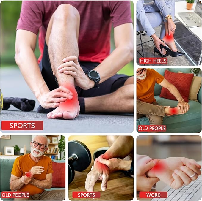 Red Light Therapy Wrap for Ankle &amp Wrist Pain Relief - 660nm Red &amp 850nm Infrared Combo Light Therapy - Rechargeable Wireless for Joint Recovery Muscle Pain
