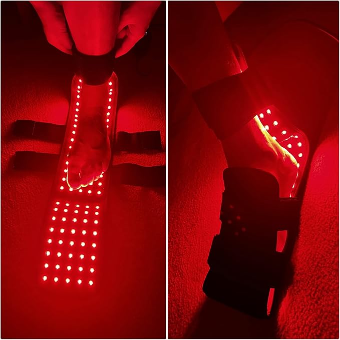 LED Red Light Therapy for Feet &amp Body CAMECO 640nm &amp 660nm &amp 880nm Infrared Light Therapy Belt for Foot Pain &amp Neuropathy Wearable Foot Therapy Wrap Timer 3 Temperature Setting