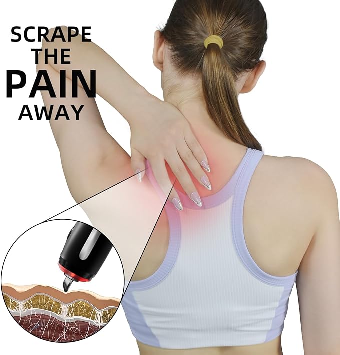 NHO Electric Fascia Knife Heating and Vibration Muscle Scraper Tool Fascia Blaster Fascia Tool Massage Tools for Deep Tissue IASTM Trigger Point Massage Tool Gua Sha Myofascial Release Tool