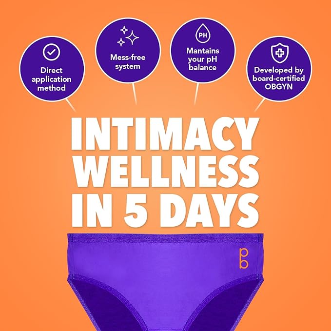 Wearable Vaginal Health Probiotics - Lactobacillus Vaginal Probiotic for Women - 5-Day Supply with Wearable Panty