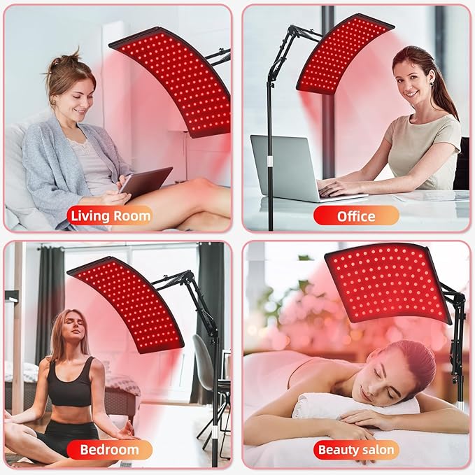 Red Light Therapy for Face and Body Red Infrared Light Therapy Lamp with Stand Led 660nm Red Light-Therapy&amp 850nm Infrared Light Device for Body