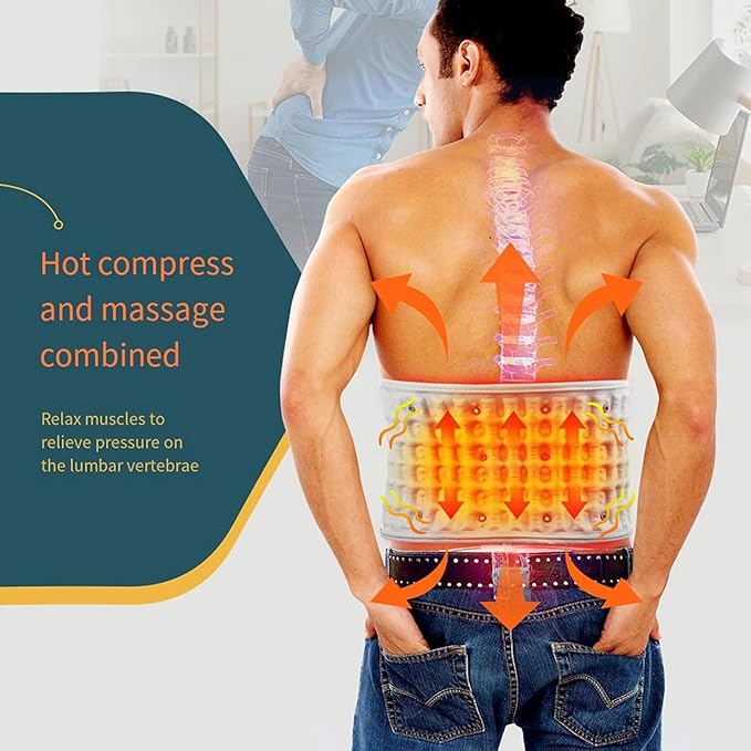 YIHANGG Decompression Back Belt with Red Light Heating and Massage Back Reliever Inflatable Back Brace for Spinal Lumbar Woman Men Heating Pad