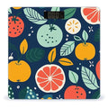 Hand Drawn Fruits Digital Bathroom Scale for Body Weight with High Precision Digital Weighing Scale with BMI Clear LCD Display and Step-On Measures Weight Up to 180kg