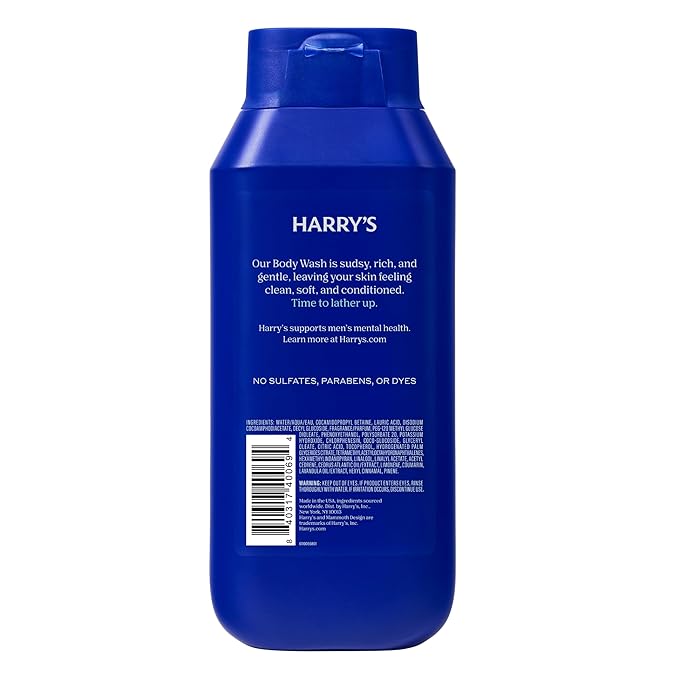 Harry's Men's Body Wash - Wildlands - (3 Pack) 18 fl oz - Shower Gel for Men - No Parabens Sulfates or Dyes