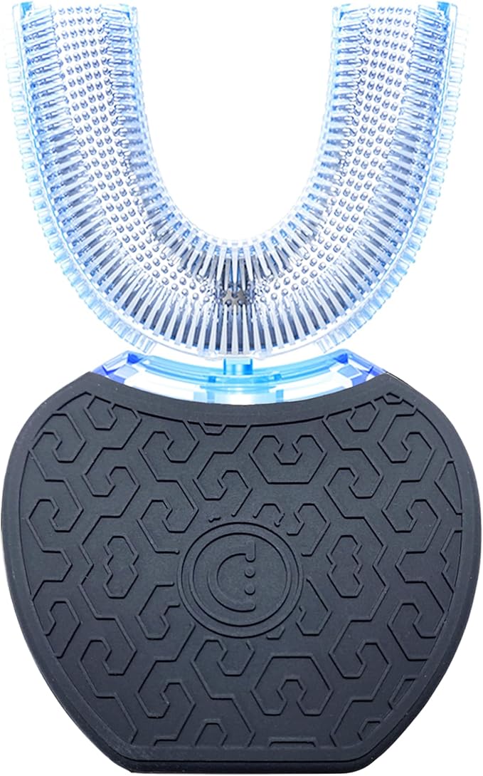 Automatic ToothbrushSonic Glow Toothbrush Teeth Whitening KitSonic BrushEquipped with Two Replacement Brush Heads (Black)