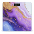 Smart Scale for Body Weight Automatic Switch Digital Bathroom Weighing Scale Purple Gold Marble