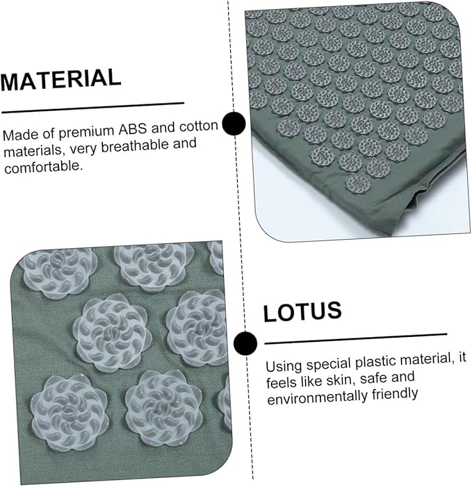 GANAZONO Acupoint Massage Mat and Shiatsu Massage Pillow Set Washable Yoga Exercise Mat with Bag for Back and Neck Relief Practical Therapy Cushion for Personal Health and Relaxation