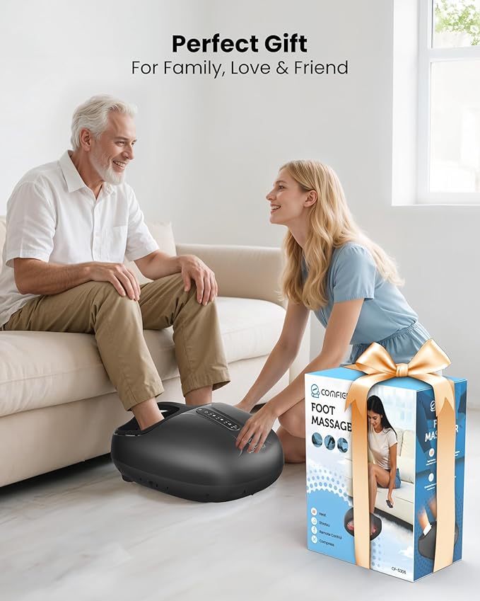 COMFIER Large Shiatsu Foot Massager with HeatSize Up to 15FSA Eligible Items &amp HSA StoreElectric Feet Massager for Plantar FasciitisNeuropathyFoot WarmerGifts for Women Men