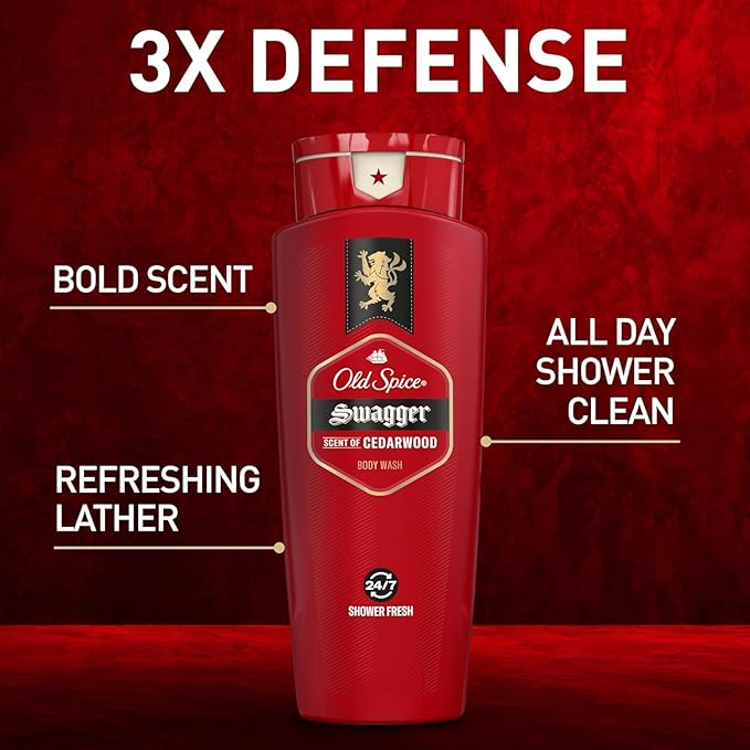 Old Spice Red Zone Body Wash Swagger 16 oz (Pack of 2)