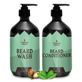 Striking Viking Beard Wash and Conditioner (Tea Tree &amp Biotin) - Paraben &amp Sulfate Free Cleansing Care for All Beard Types (10oz Per Bottle)