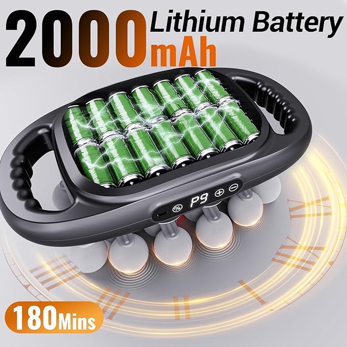 20-Head Massage Gun Electric Deep Tissue Body Massager Professional Muscle Massager Tool for Easing Shoulder Back Neck Legs 9 Modes / 99 Speeds Massage Gifts for Women Men (20-Head)