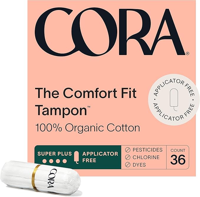 Cora Organic Feminine Care | Applicator and Non-Applicator Tampon Packs | Ultra-Absorbent Unscented Natural Non-Toxic | 180 Total | Bundle Pack