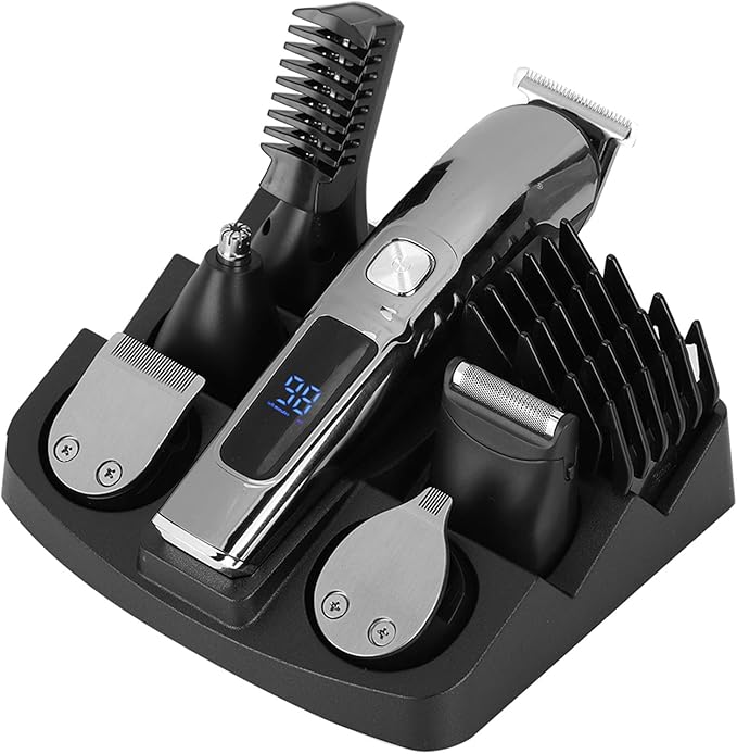 Beard Trimmer Electric Barber Male Mens Grooming Kit For Manscaping Hair Trimmers with MultiFunctional 600mAh 5W Hair Clipper For Mustache Nose Body Clipping