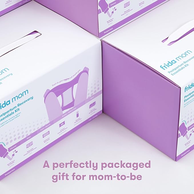 Frida Mom 11pc Postpartum Essentials Kit Gift Set Hospital Bag Must Haves for New Mom Includes 4 Disposable Postpartum Underwear 4 Ice Maxi Pads Perineal Healing Foam &amp 24 Pad Liners &amp Per