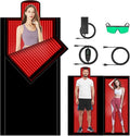 Red Light Therapy Mat for Full Body 84.6 x 88.6 Extra Large Size Near Infrared Mat with 2680 LEDs Beads 660nm &amp 850nm Dual Wavelengths Red Near Infrared Light Blanket Pad with 3 Modes and Time