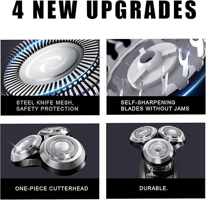 SH90 Replacement Rotary Heads Compatible with Philips Norelco Shavers Series 9000Replacement Shaver Head with Upgrade Double-Layer Precision Blades for Men's Shaving2 Packs