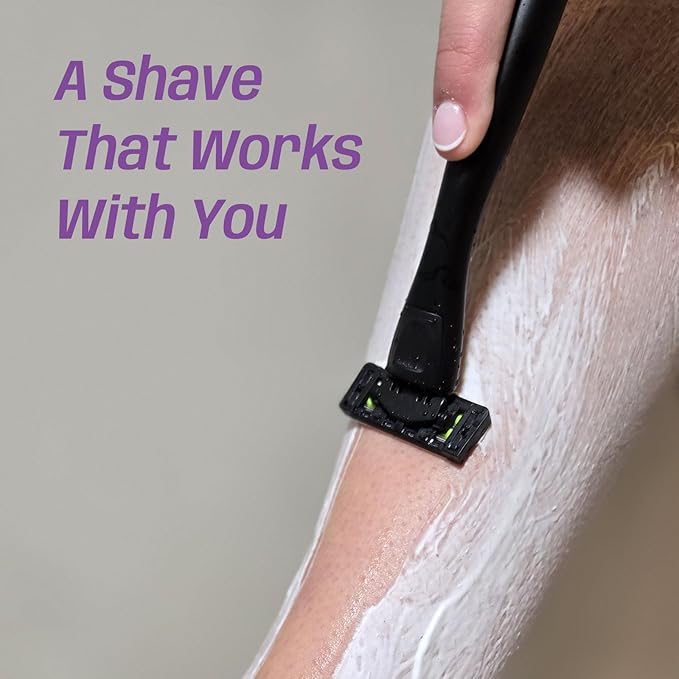 Anti-Clogging Razor Cartridge with Patented Dual Roller System – Triple Blade Easy-Rinse Design 8 Refills – YES! Your Epic Shave
