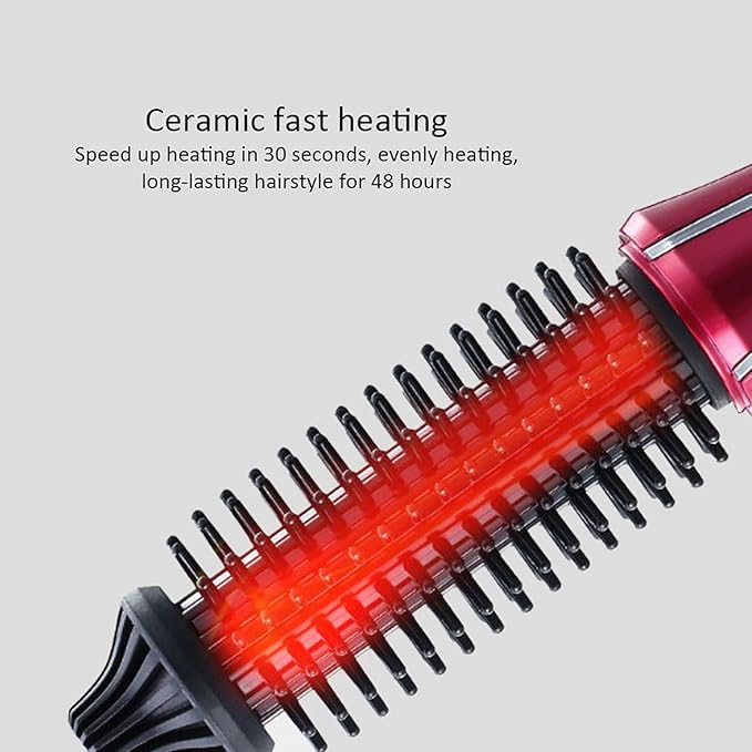 Electric Professional Anti-Scald Curling Brush - Instant Heat Up Wands for All Hair Types