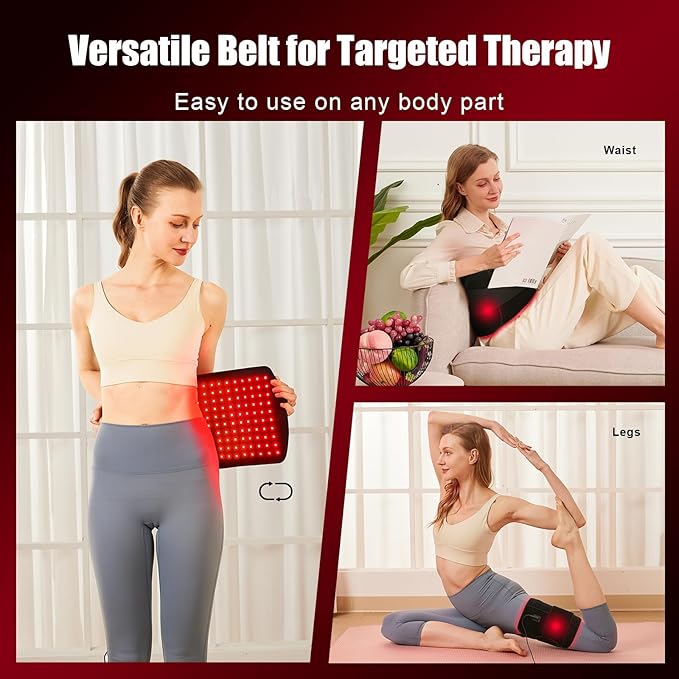 Red Light Therapy for Body 600 Lamp Beads 10 in 1 Red Light Therapy Lamp Convertible to Wearable Belt 660nm 850nm Infrared Light Therapy for Body Face Portable Redlight Therapy Device for Home Use