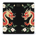 Women's Fashion Automatic Switch Digital Bathroom Weighing Scale Smart Scale Floral Chinese Japanese Dragon Flower
