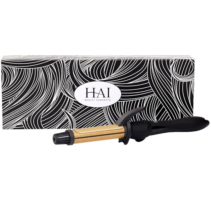 HAI Silk Ceramic Curling Iron for Women - Professional Fast Heating Hair Straightener Curler with Dual Voltage - Wand Curling Iron for Traveling &amp All Hair Types - 1 inch